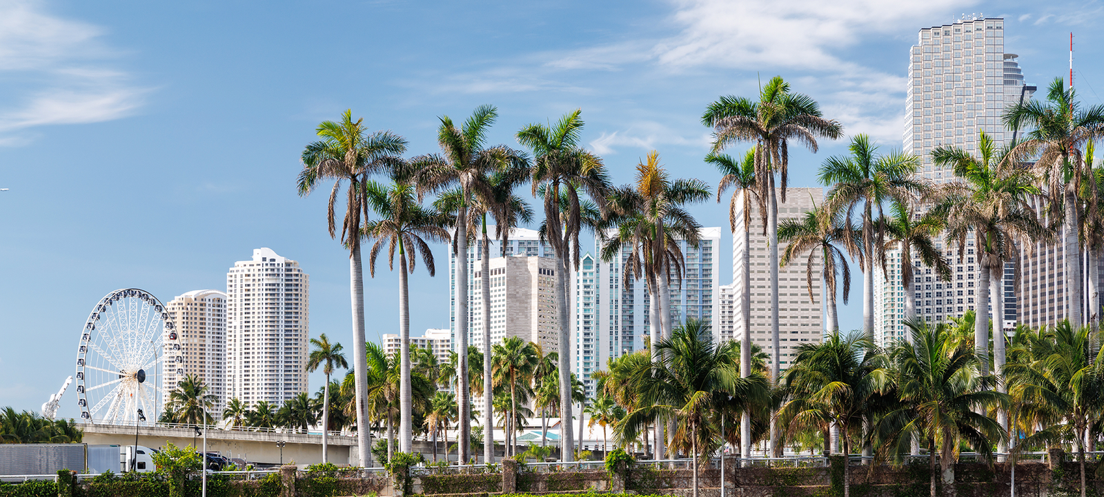 Modern skyline of Miami with towering skyscrapers — EverLiv.Life headquarters city